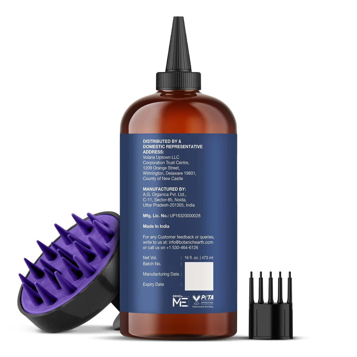 Botanic Hearth bottle staged on bathroom shelf for everyday routine