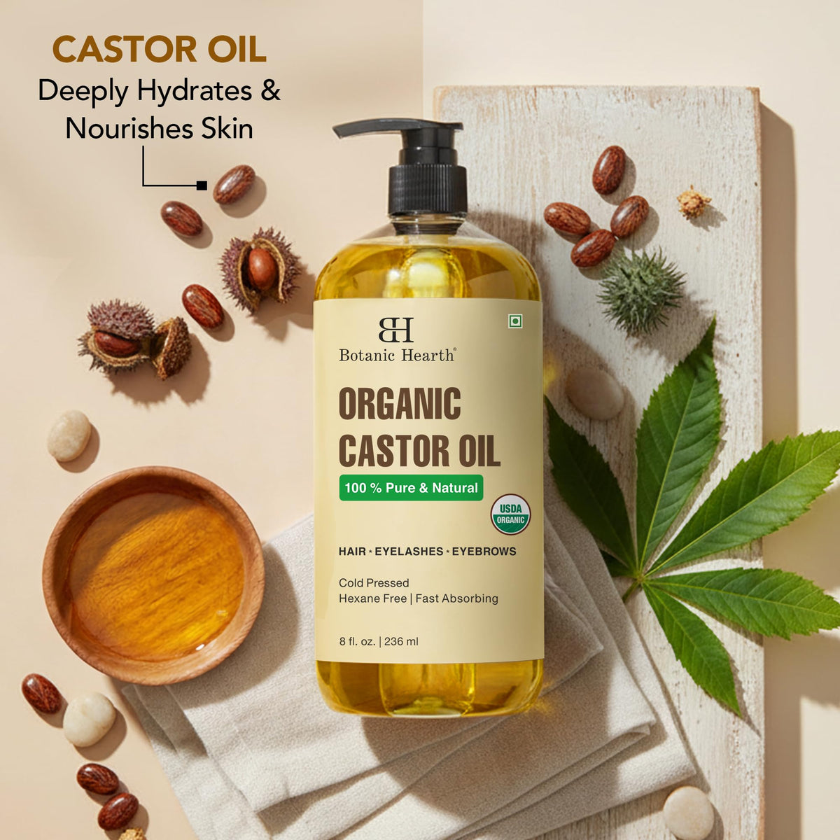 Botanic Hearth kit staged on bathroom shelf showing everyday routine compatibility benefit