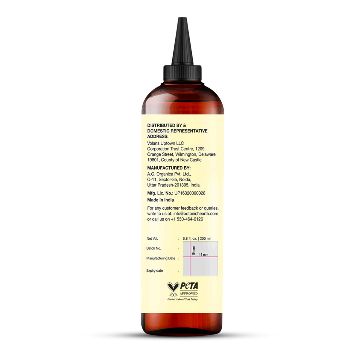Botanic Hearth nozzle and comb applicator for precise scalp application
