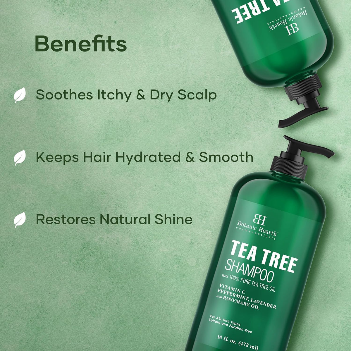 Botanic Hearth shampoo texture poured to show creamy lather