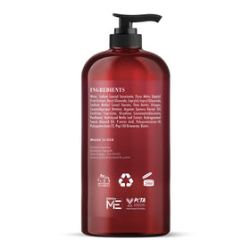 Botanic Hearth shampoo pouring into palm for controlled application