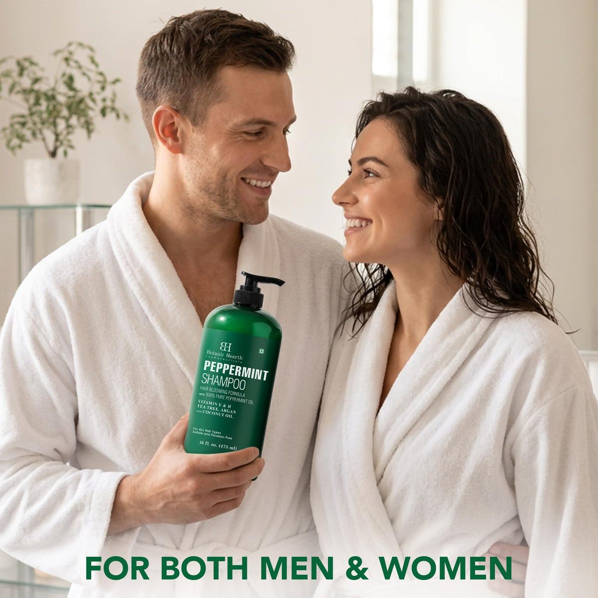 Botanic Hearth bottle with cruelty-free badge showing ethical, safe formulation