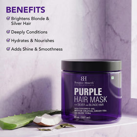 Botanic Hearth open jar showing creamy purple mask texture for toning