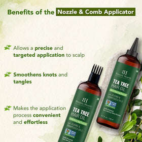 Botanic Hearth oil being massaged into scalp to soothe itch and improve circulation