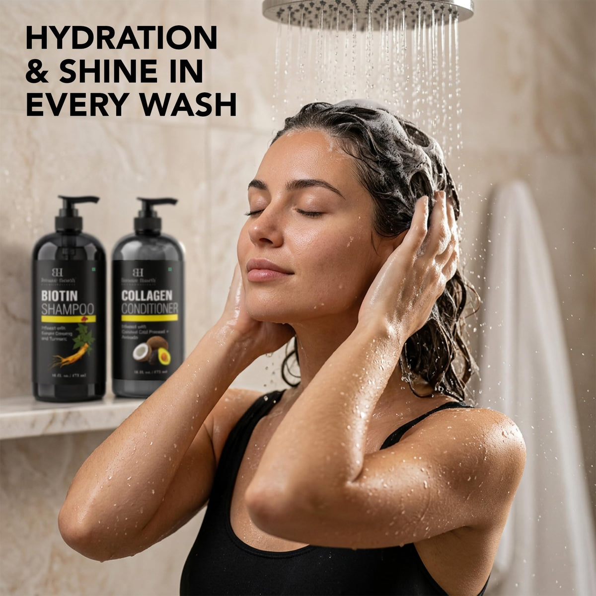 Botanic Hearth shampoo lather in sink illustrating gentle, sulfate-free cleaning benefit