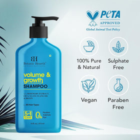 Botanic Hearth shampoo on bathroom shelf for daily routine convenience