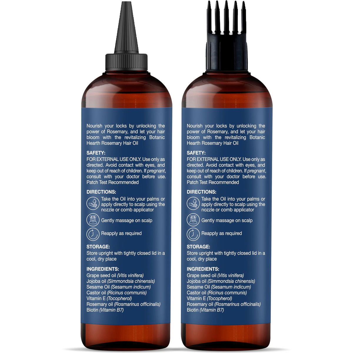 Botanic Hearth bottle in hand showing 6.7 fl oz scale