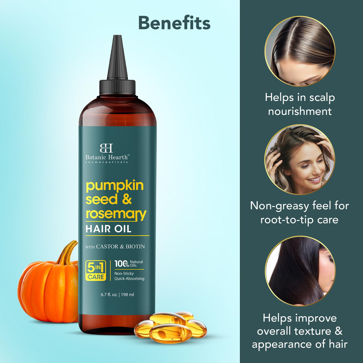 Botanic Hearth styled hair lifestyle photo showing shine and healthier-looking hair benefit