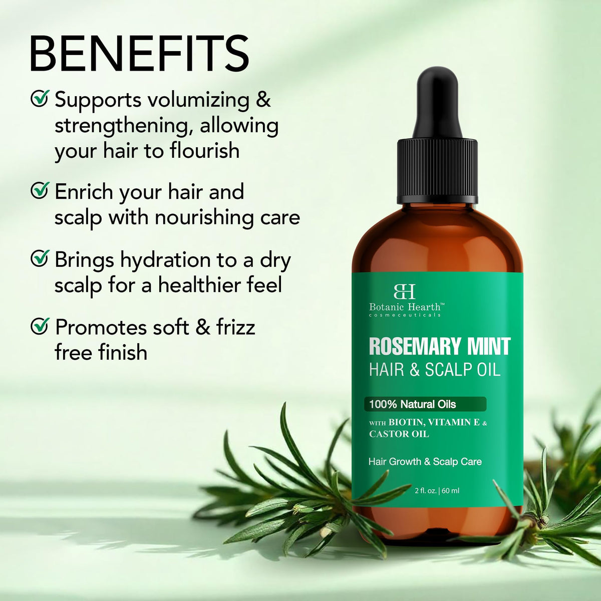 Botanic Hearth oil drop on hand showing lightweight texture benefit