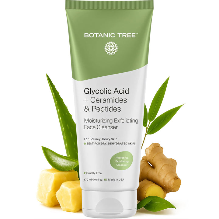 Botanic Tree front pump bottle showing product packaging and easy dispensing benefit