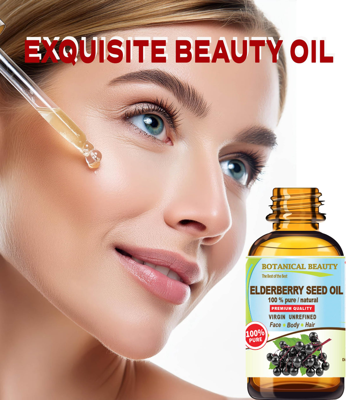 Botanical Beauty oil texture droplet on hand demonstrating fast absorption