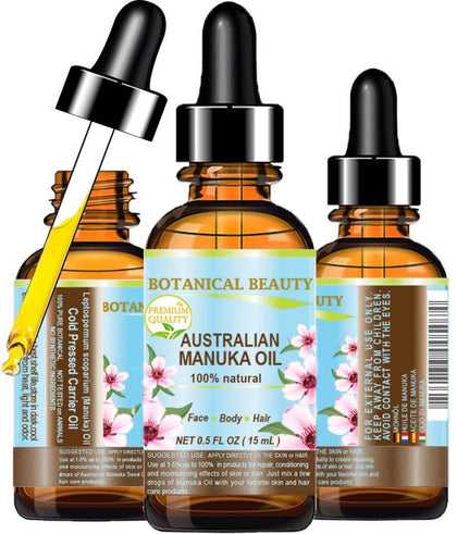 Botanical Beauty front packaging showing natural cold-pressed carrier oil benefit