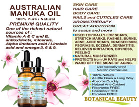 Botanical Beauty detailed label showing natural ingredients and purity benefit