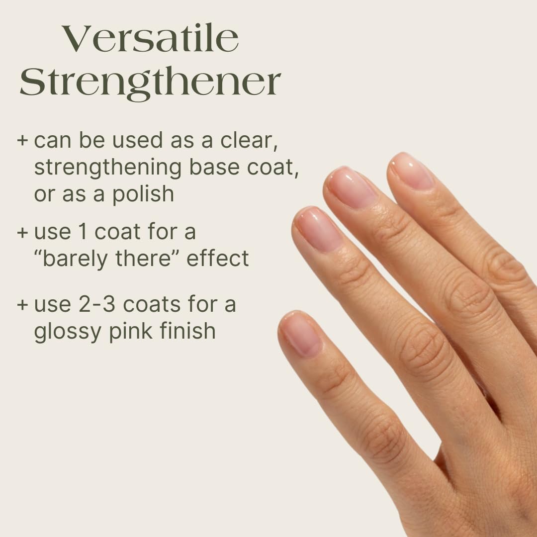 Botanist Nails before and after photos showing repaired, stronger nails