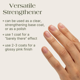Botanist Nails before and after photos showing repaired, stronger nails