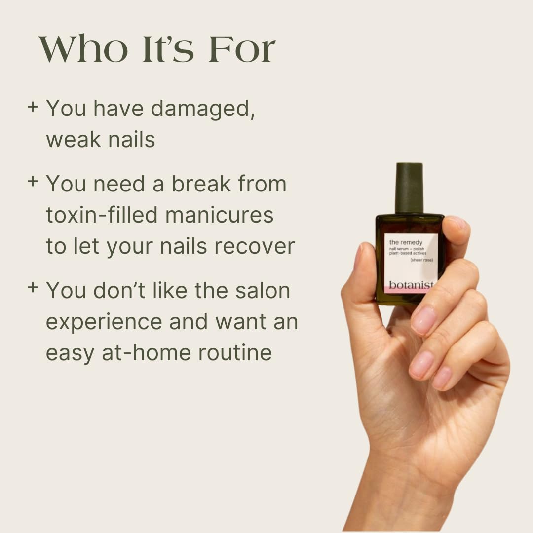 Botanist Nails ingredient arrangement highlighting plant-based actives