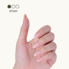 Botanist The Remedy texture swatch on nail highlighting smooth, corrective finish