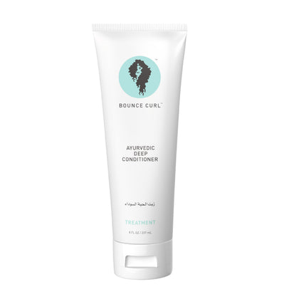 Bounce Curl jar front view showing product for easy identification and moisture benefits