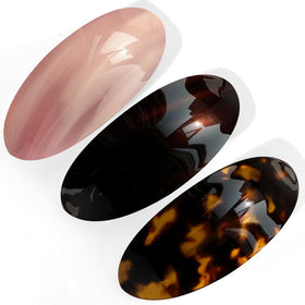 BOUNIQ front view of three barrettes showing colors and size, adds polished finishing touch