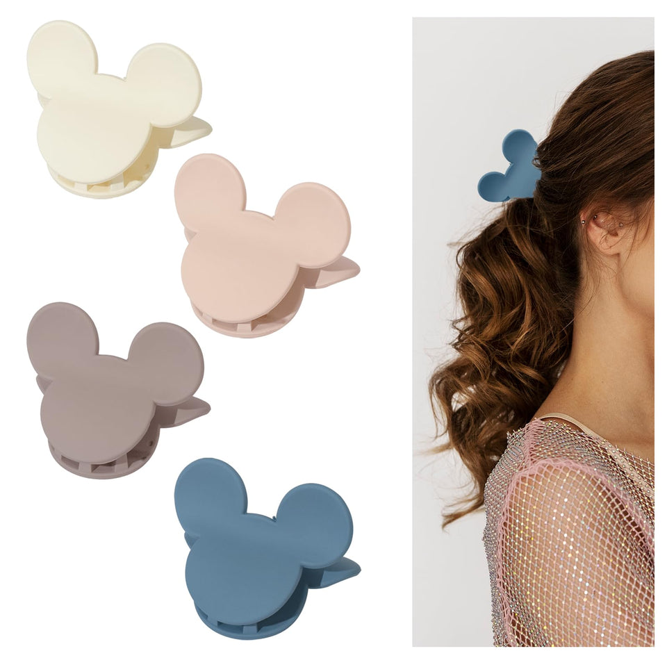 BOUNIQ front view of four clips showing matte finish and compact shape for everyday styling