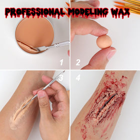 Bowitzki scar wax close-up demonstrating moldable texture for wounds