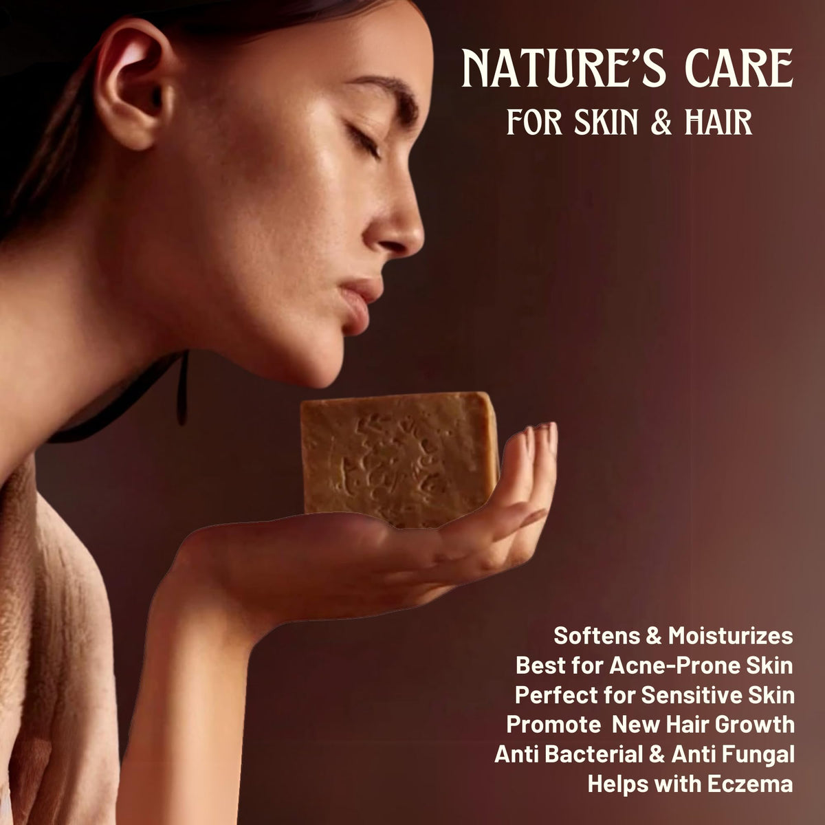 BOX 4 BODY soap beside hand for scale showing 7oz size and travel-friendly convenience