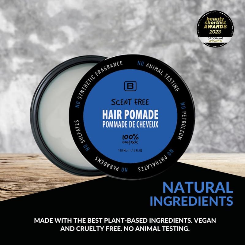 BOYZZ ONLY pomade on hand demonstrating lightweight feel and easy application