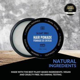 BOYZZ ONLY pomade on hand demonstrating lightweight feel and easy application