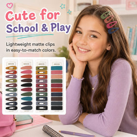 B.PHNE clips in use holding hair back during makeup for hands-free convenience