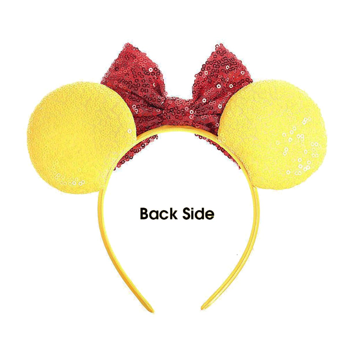 BPNHNA close-up of red sequin bow and wooden honey dipper, adds charm