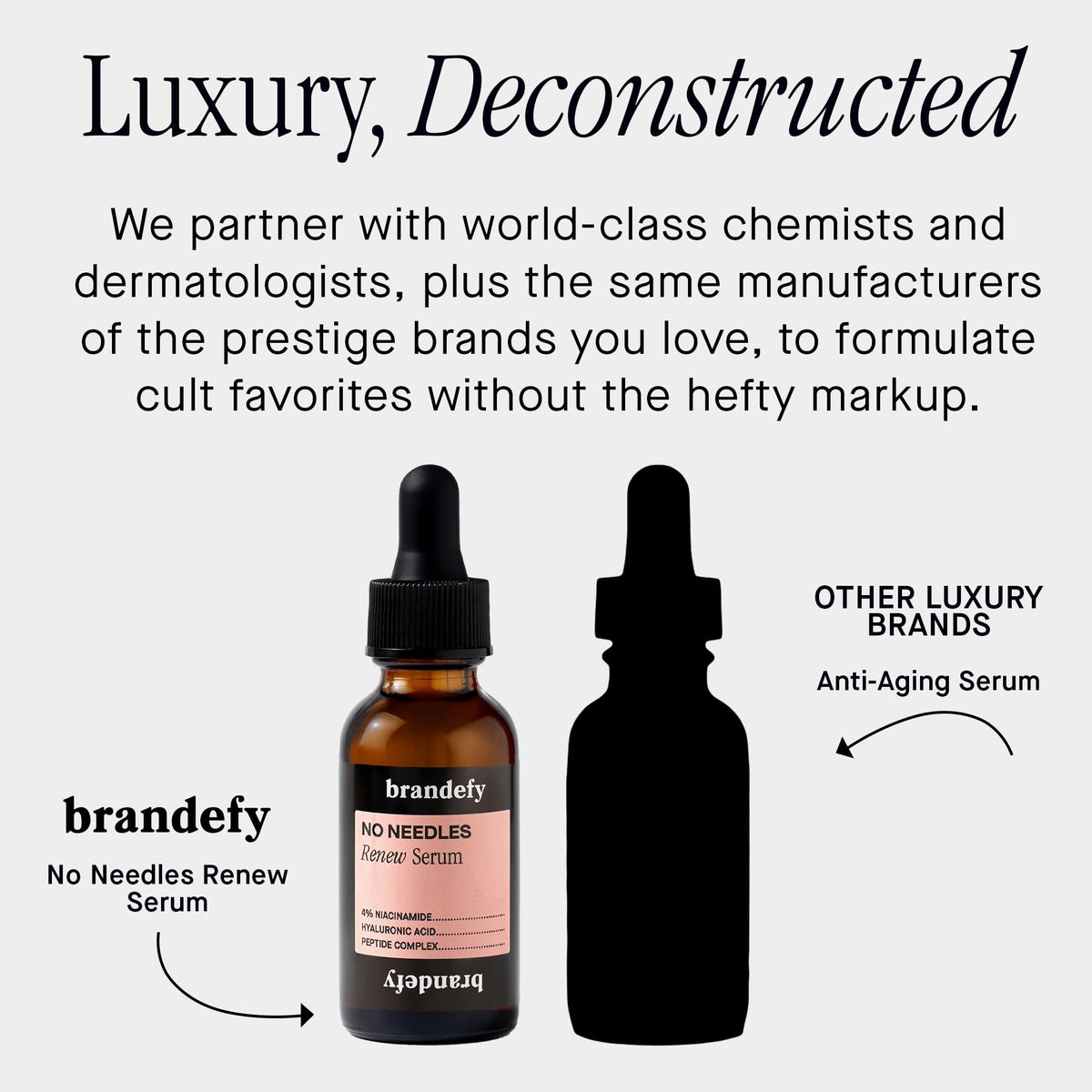 Brandefy application on skin demonstrating quick absorption and dewy benefit