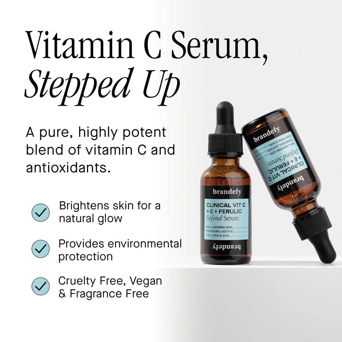 Brandefy glass dropper delivering serum, precise application benefit