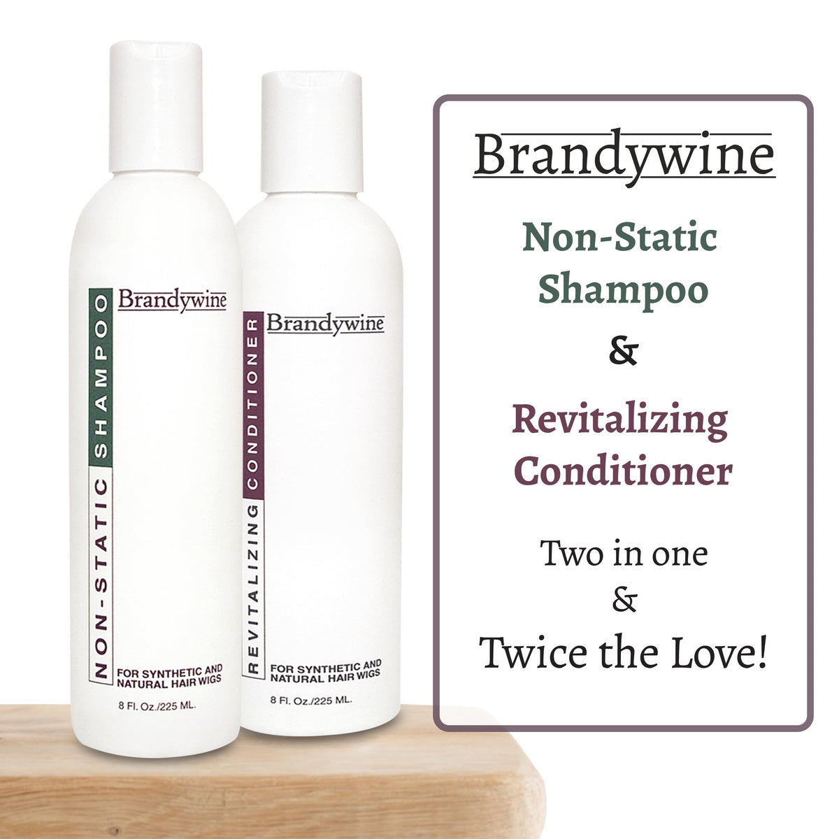 Brandywine label close-up displaying ingredients list and clear usage instructions
