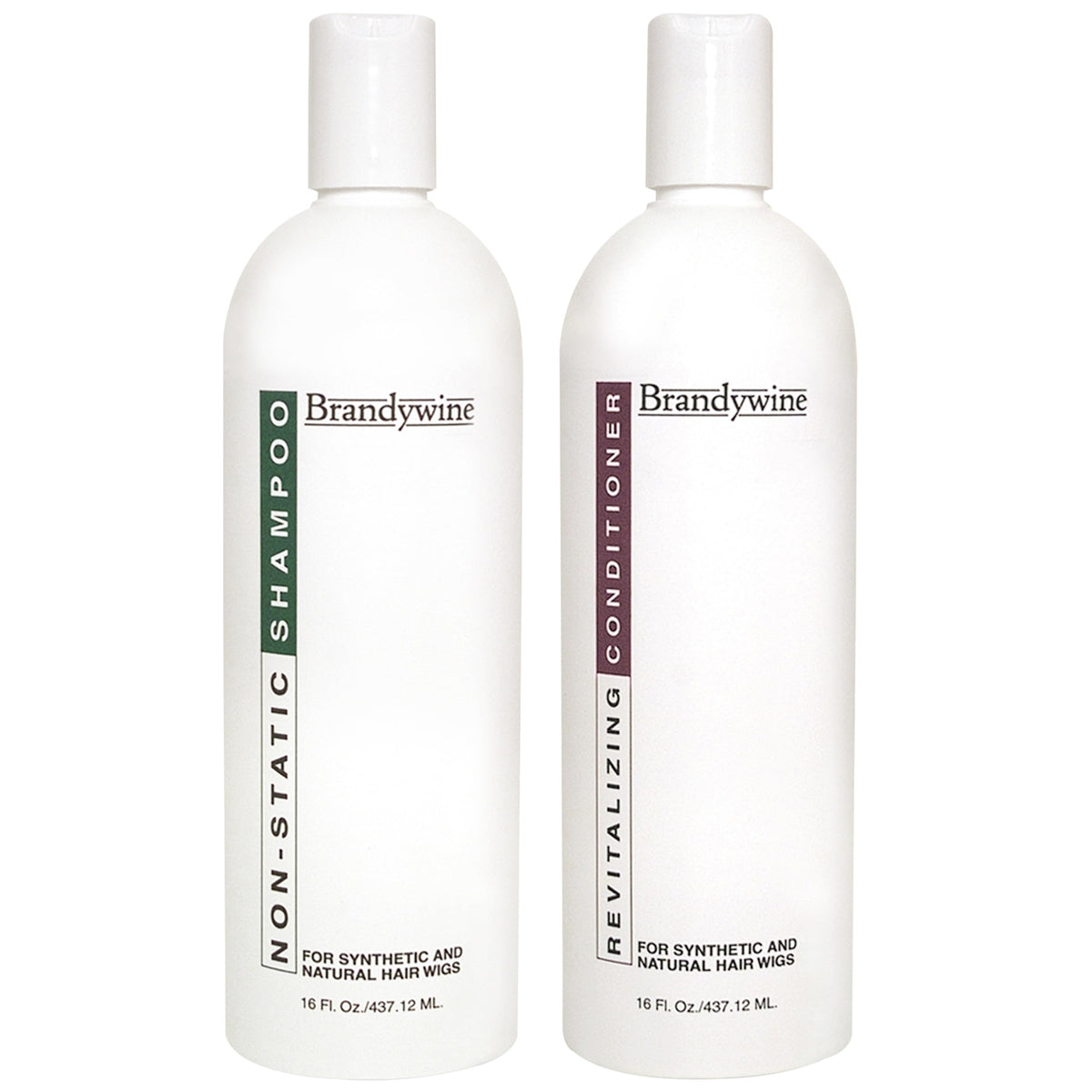 Brandywine front packaging showing shampoo and conditioner improving fiber care