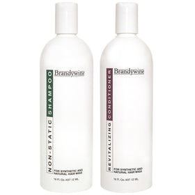 Brandywine front packaging showing shampoo and conditioner improving fiber care