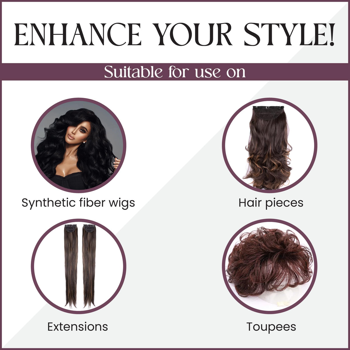 Brandywine misting on synthetic wig to secure style and reduce flyaways
