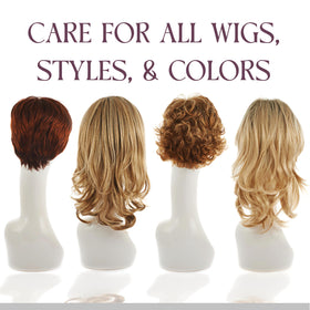 Close texture view of wig ends treated with Brandywine for smoothness