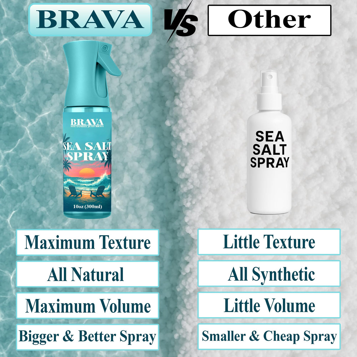BRAVA NOT TAMED texture in hair highlights defined waves and natural hold