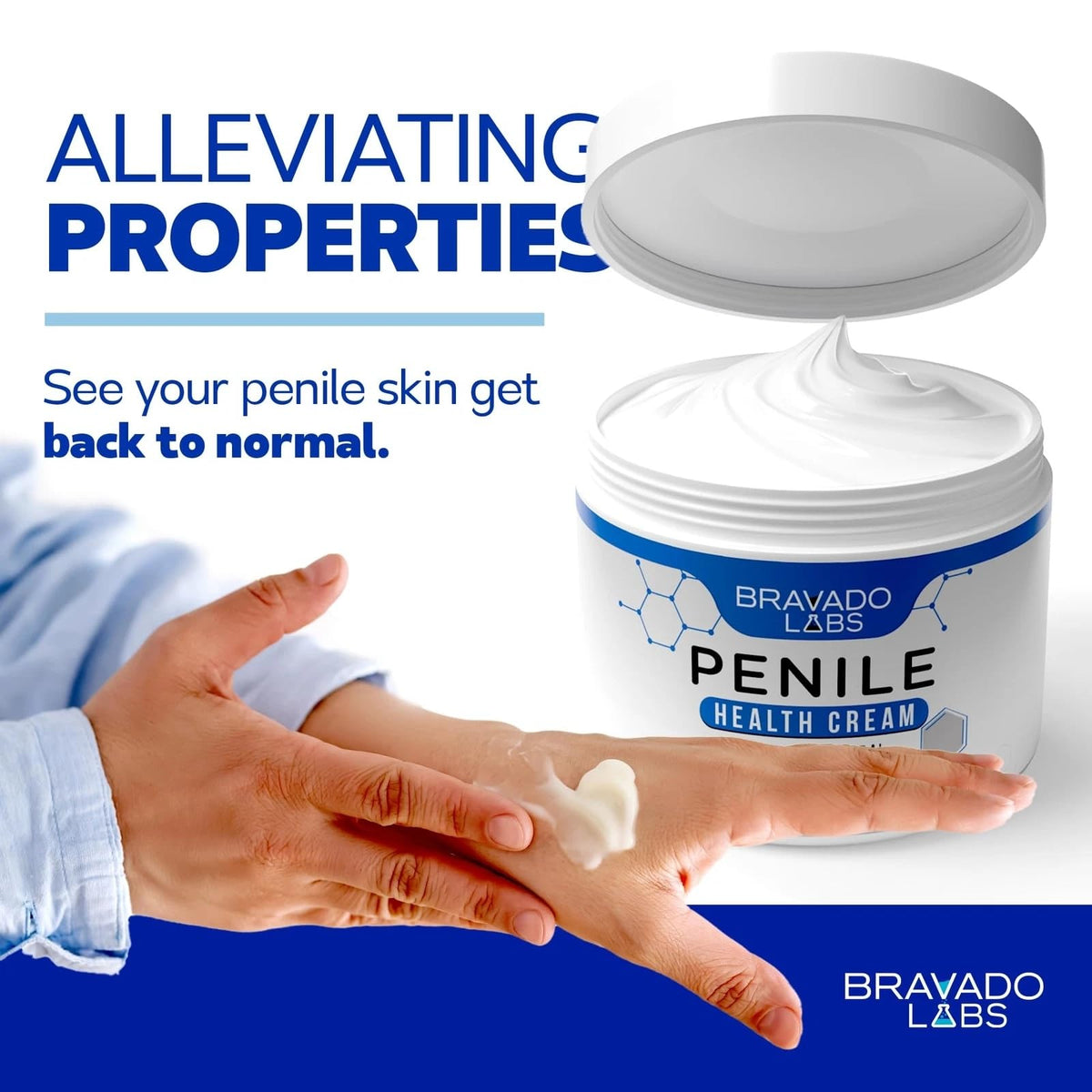 Bravado Labs applying on skin demonstration reducing friction and dryness