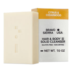 Bravo Sierra front packaging showing citrus cedarwood scent and benefits