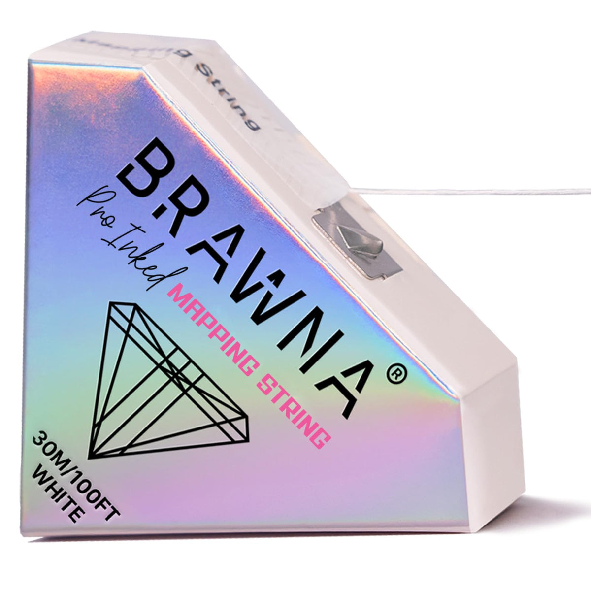 BRAWNA front packaging showing 30m spool and cutter for easy storage