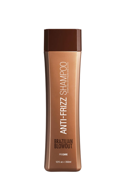 Brazilian Blowout front packaging showing bottle and benefit of smoother hair