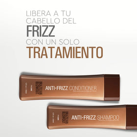 Brazilian Blowout shampoo and conditioner in bathroom lifestyle promoting salon results