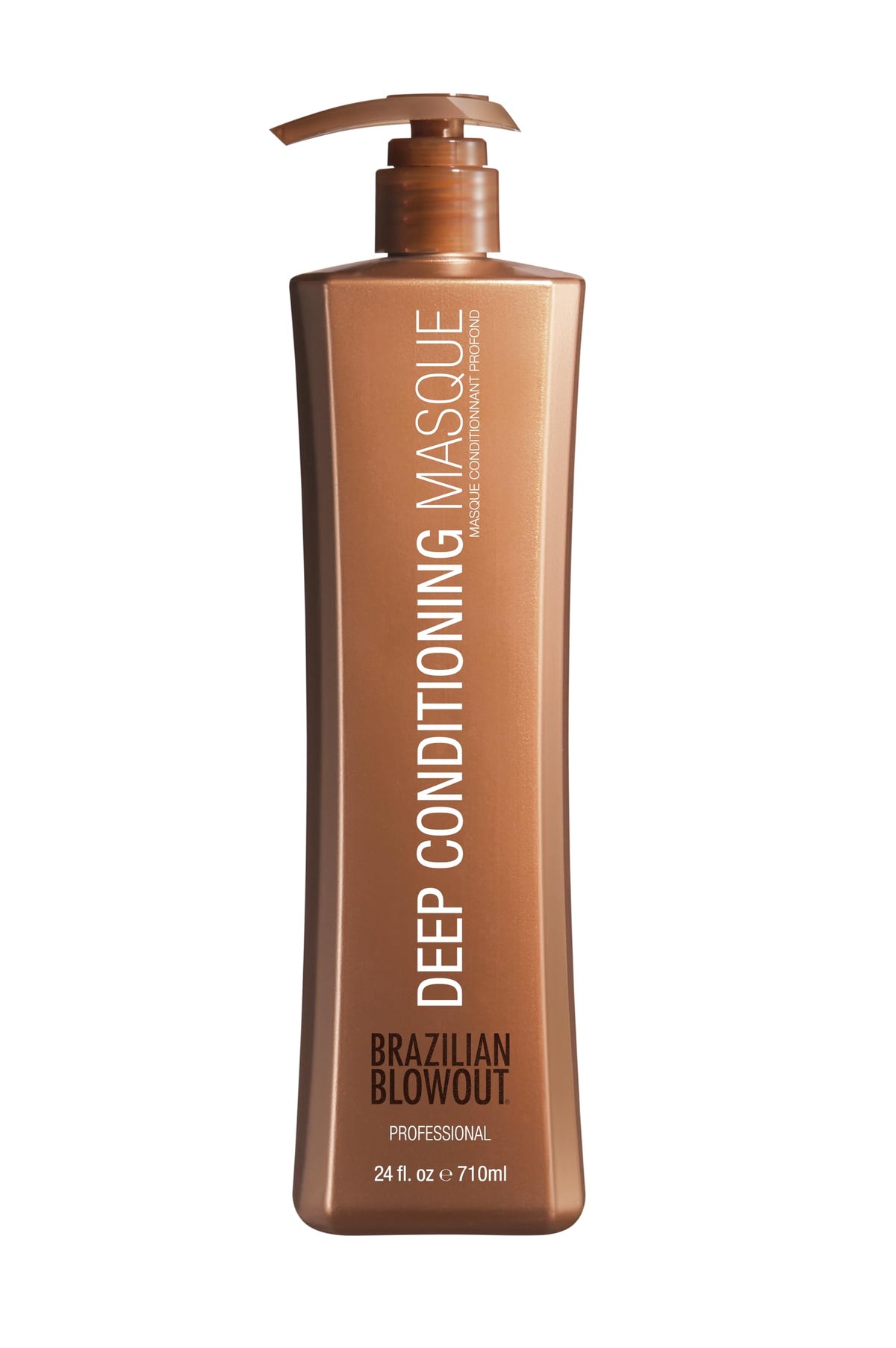 Brazilian Blowout masque front view showing 24 oz jar and smoothing benefit