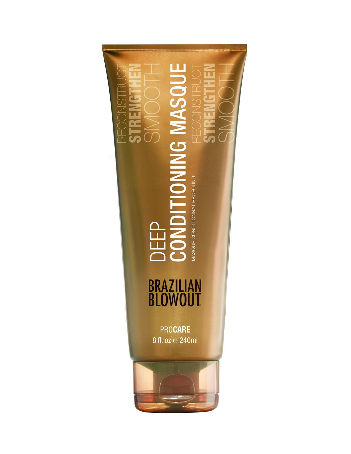 Brazilian Blowout jar front view showing product label and size benefits