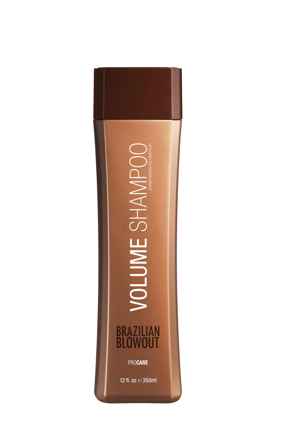 BRAZILIAN BLOWOUT front bottle view showing label and volume benefits