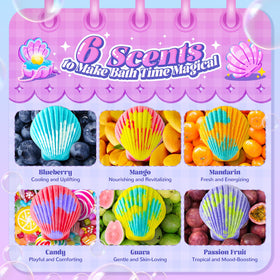 BreezeDream bath bomb fizzing in tub creating colorful, scented water for play