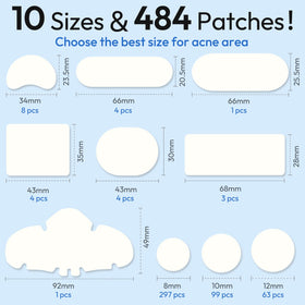 breiboz display of ten patch sizes for precise coverage