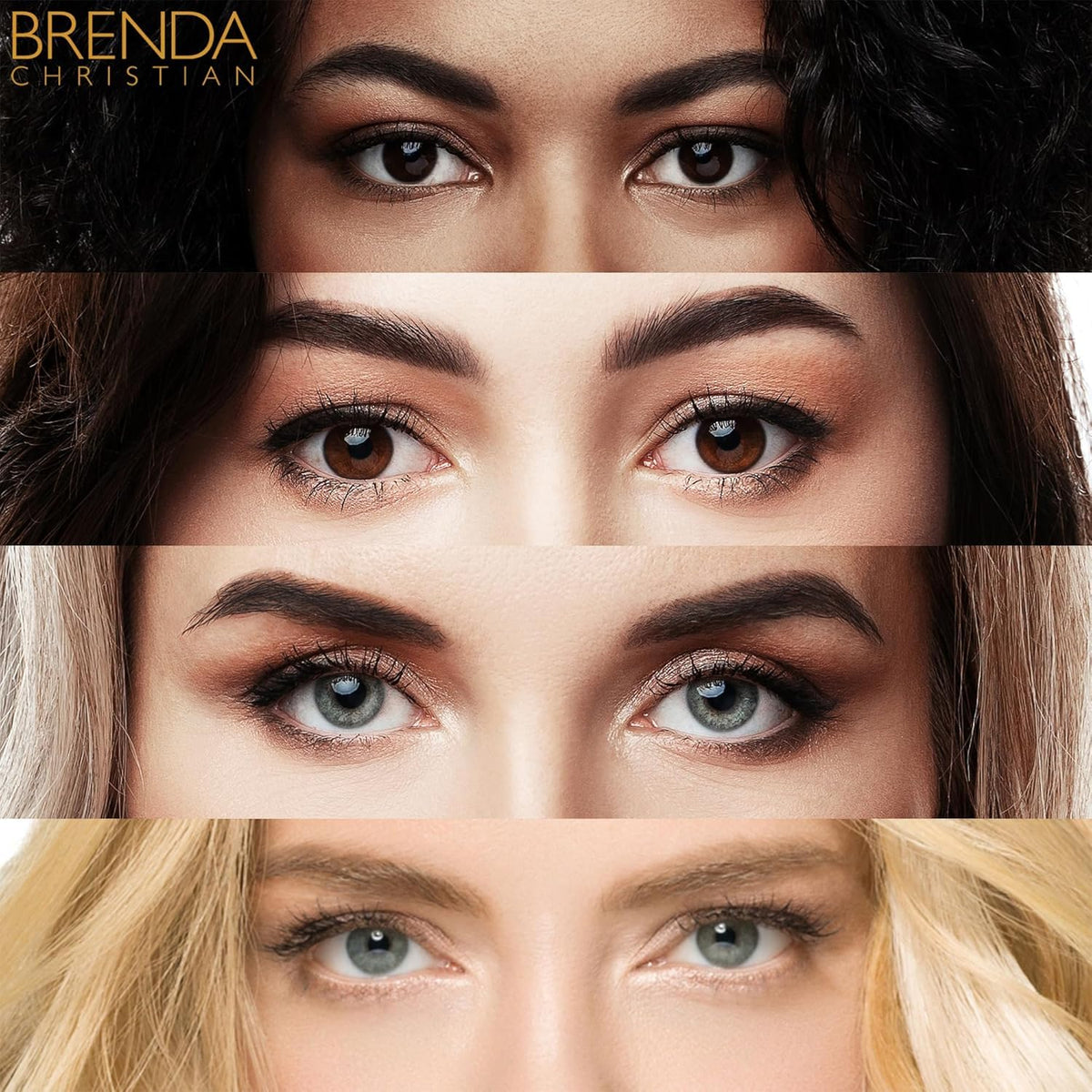 Brenda Christian definer in use on model creating realistic brow depth