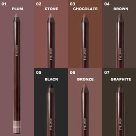 Brenqe plum eyeliner creamy texture swatch demonstrating rich high-pigment payoff